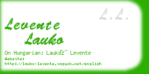 levente lauko business card